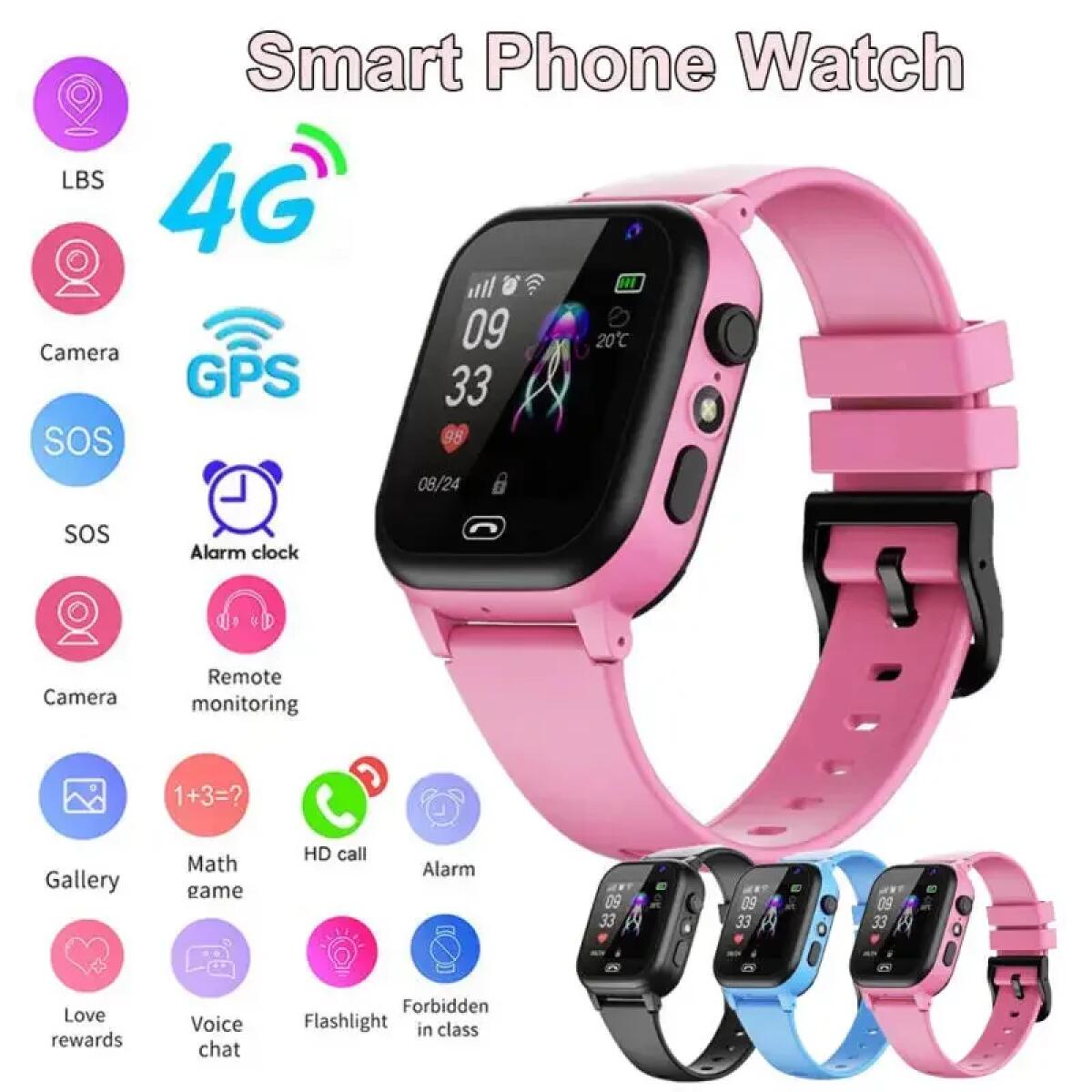Smartwatch Watches For Kids - Reloj inteligente para niños 4G multifuncional