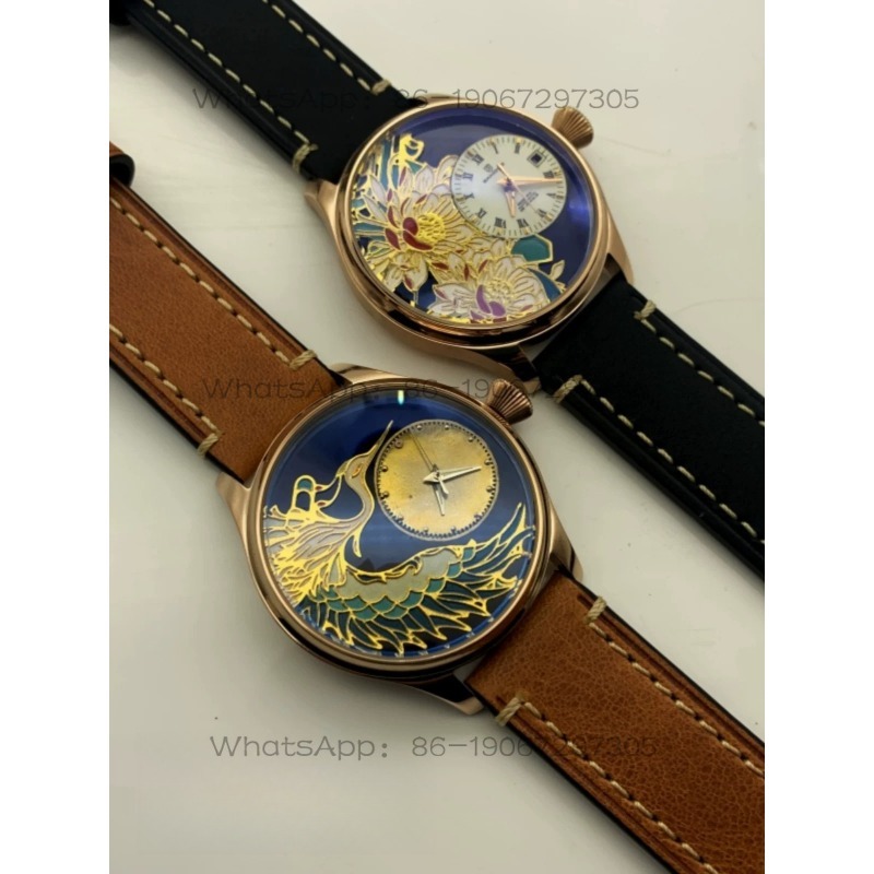 Leather Watch Strap - Reloj mecánico automático de estilo chino
