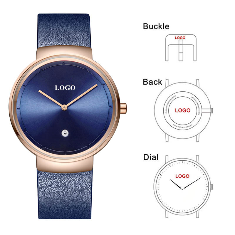 Leather Watch Strap - CL032-Reloj de marca de diseñador para