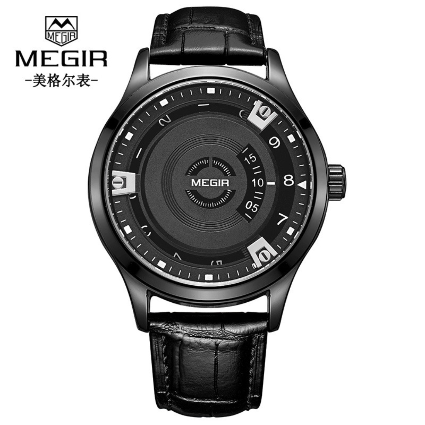 Leather Watch Strap - Relojes MEGIR para Hombre, Reloj deportivo