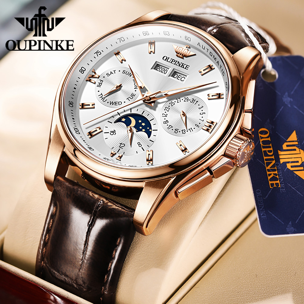 Leather Watch Strap - OUPINKE, relojes para hombre, tendencia informal,