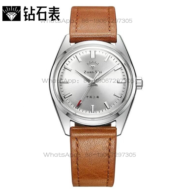 Leather Watch Strap - Reloj Magic City Watch Shanghai Diamond,