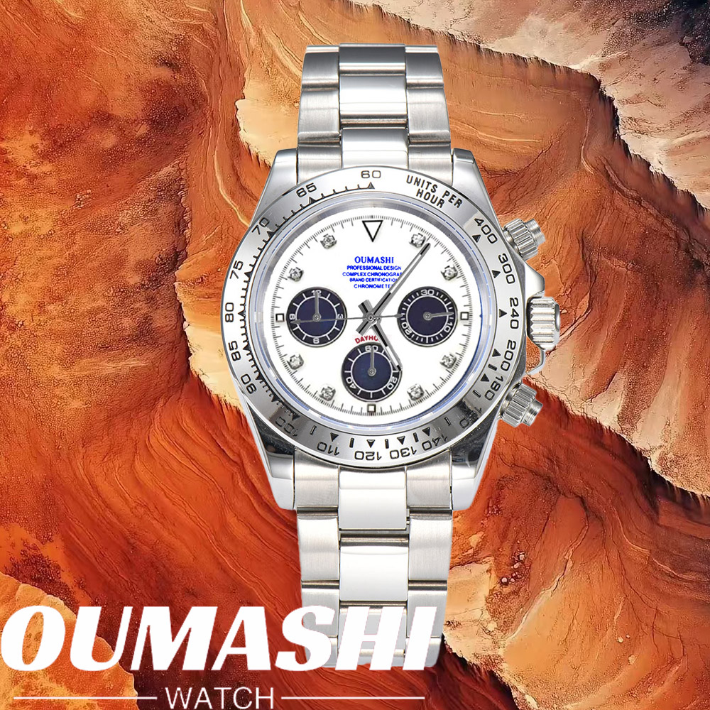 Leather Watch Strap - Relojes de lujo VK63 con cristal