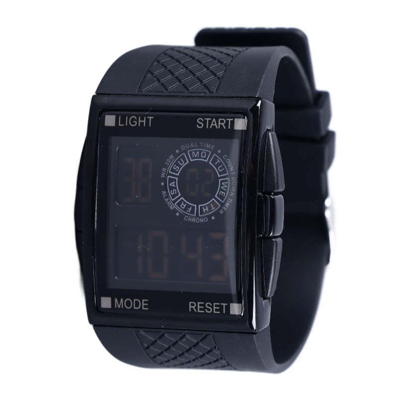 Leather Watch Strap - Reloj deportivo digital resistente al agua,
