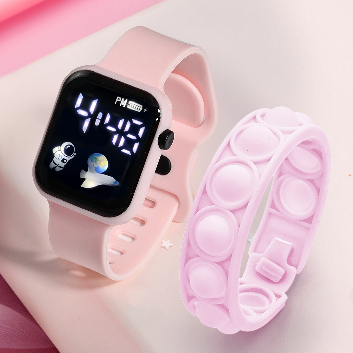 Smartwatch Watches For Girls - Reloj inteligente de 2 piezas para