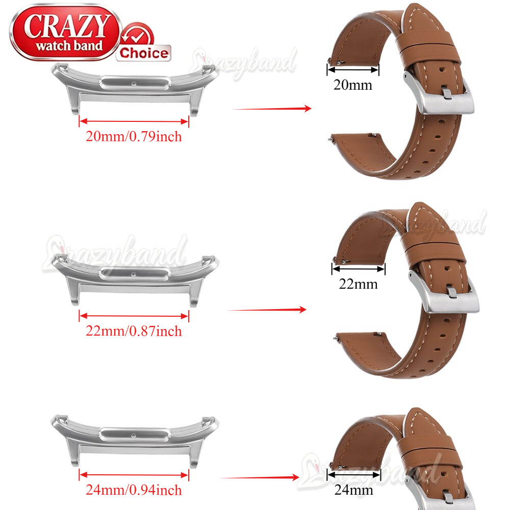 1 par de conectores de acero i - Leather Watch Strap reseña y precio