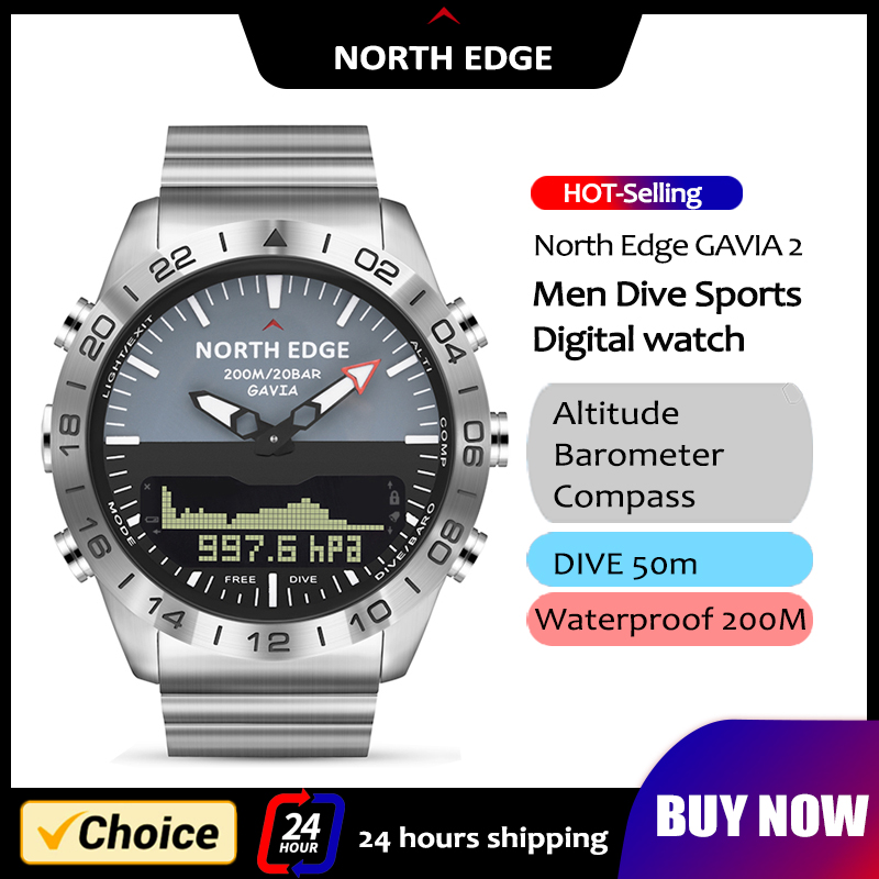 Reloj de buceo NORTH EDGE para - Smartwatch Army Watches For Men reseña y precio