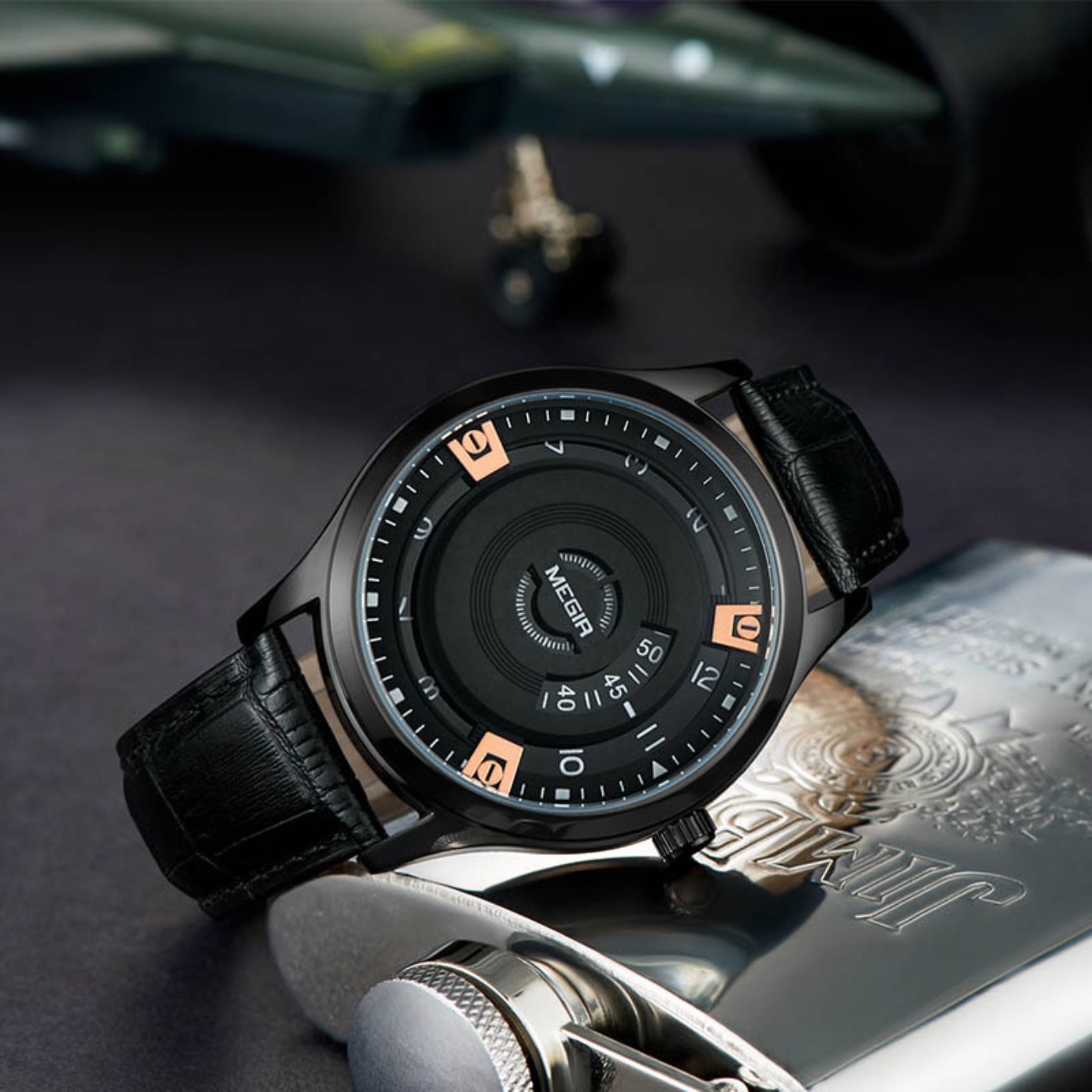 Relojes MEGIR para Hombre, Rel - Leather Watch Strap reseña y precio