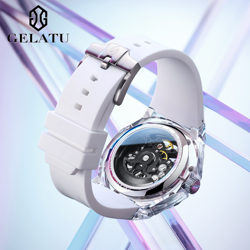 GELATU 8002 reloj mecánico aut - Leather Watch Strap reseña y precio
